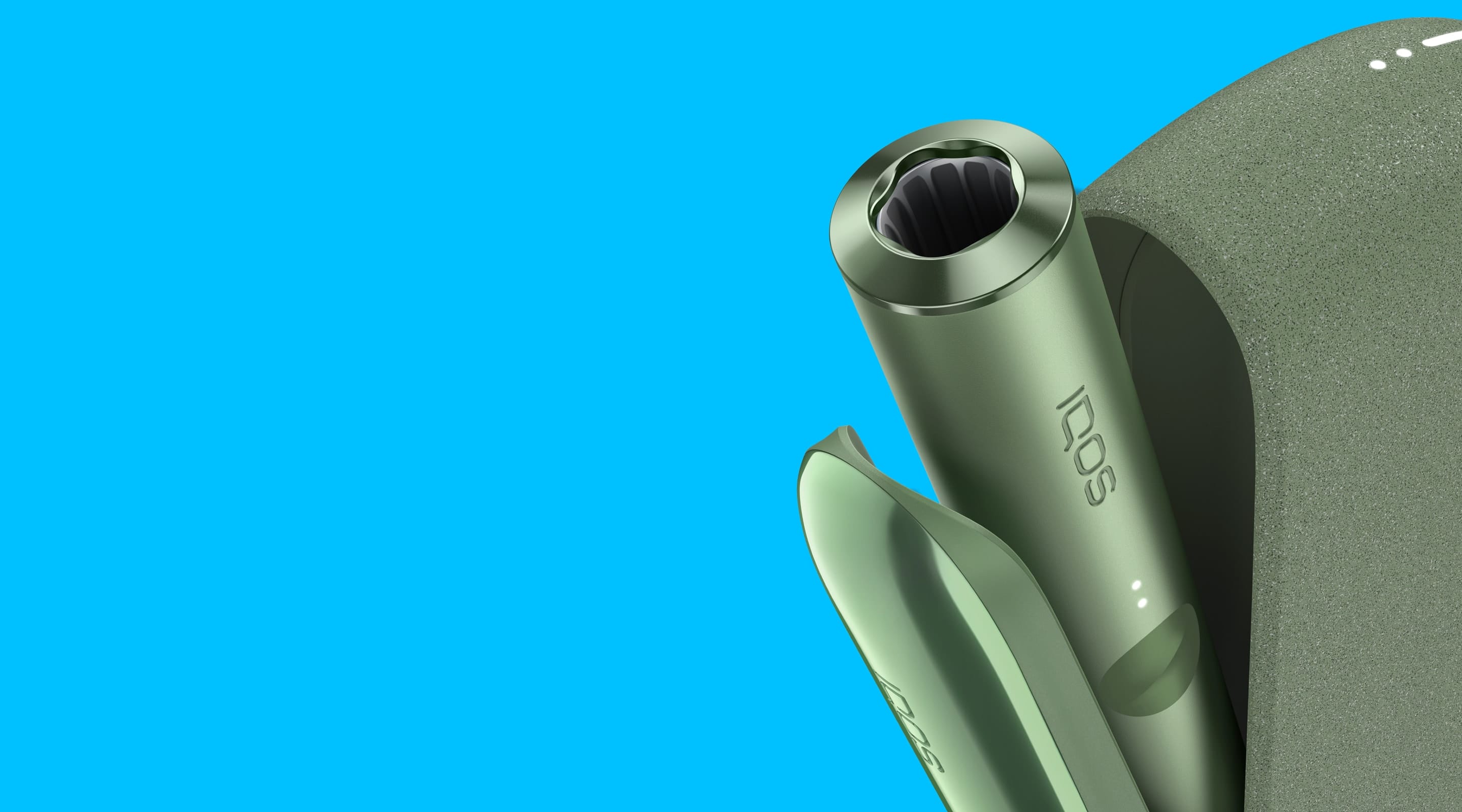 Устройство Moss Green IQOS ILUMA и Карманная Зарядка.